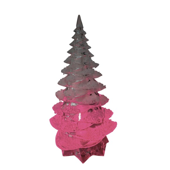 NWOT Darice Frosted Glass Snowman with Scarf and Hat with Christmas Tree Set - Picture 13 of 14